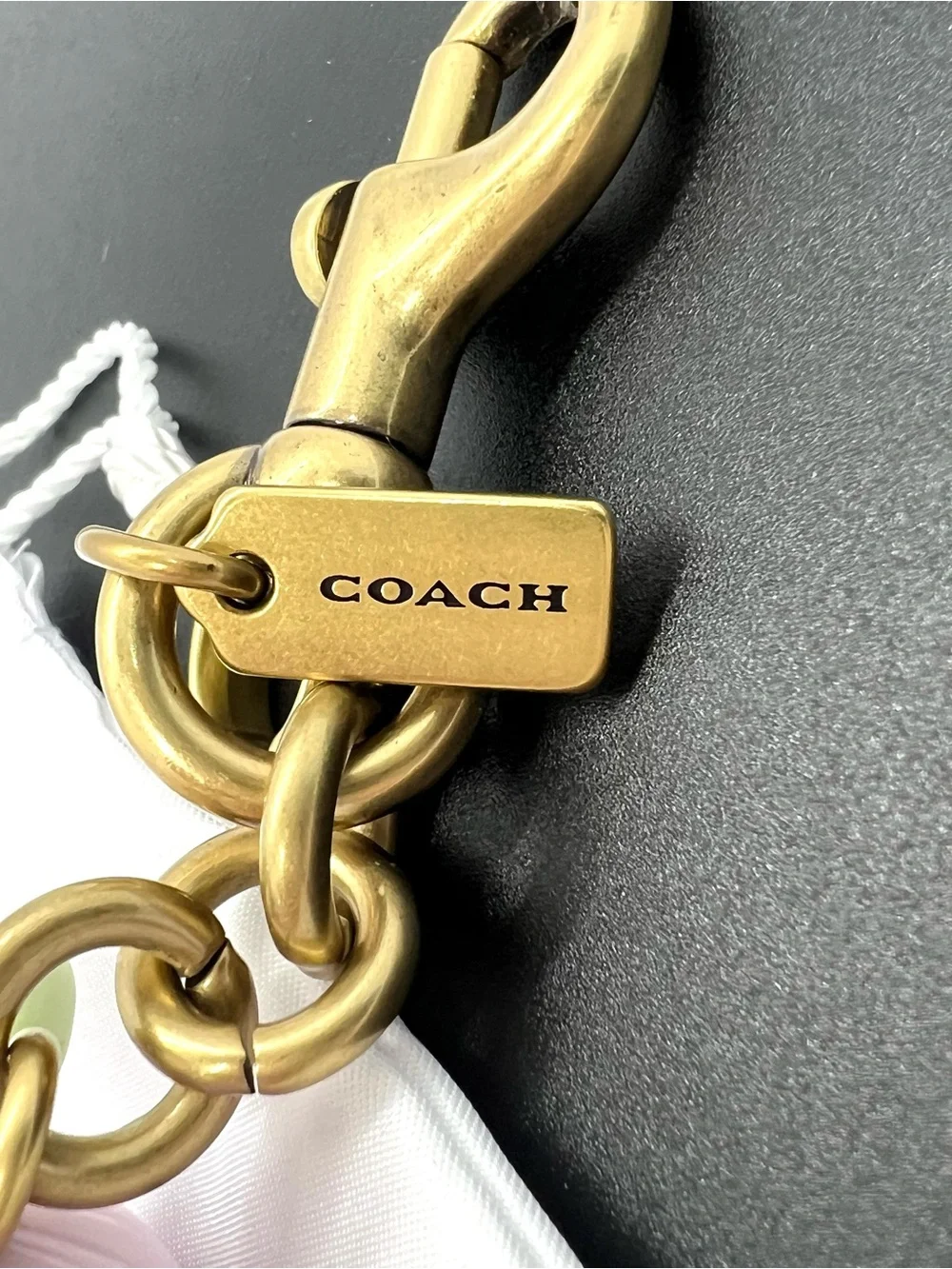 Coach RARE x Brain Dead Xerx Alien Vinyl Bag Charm Keychain CER44 Brass NWOT